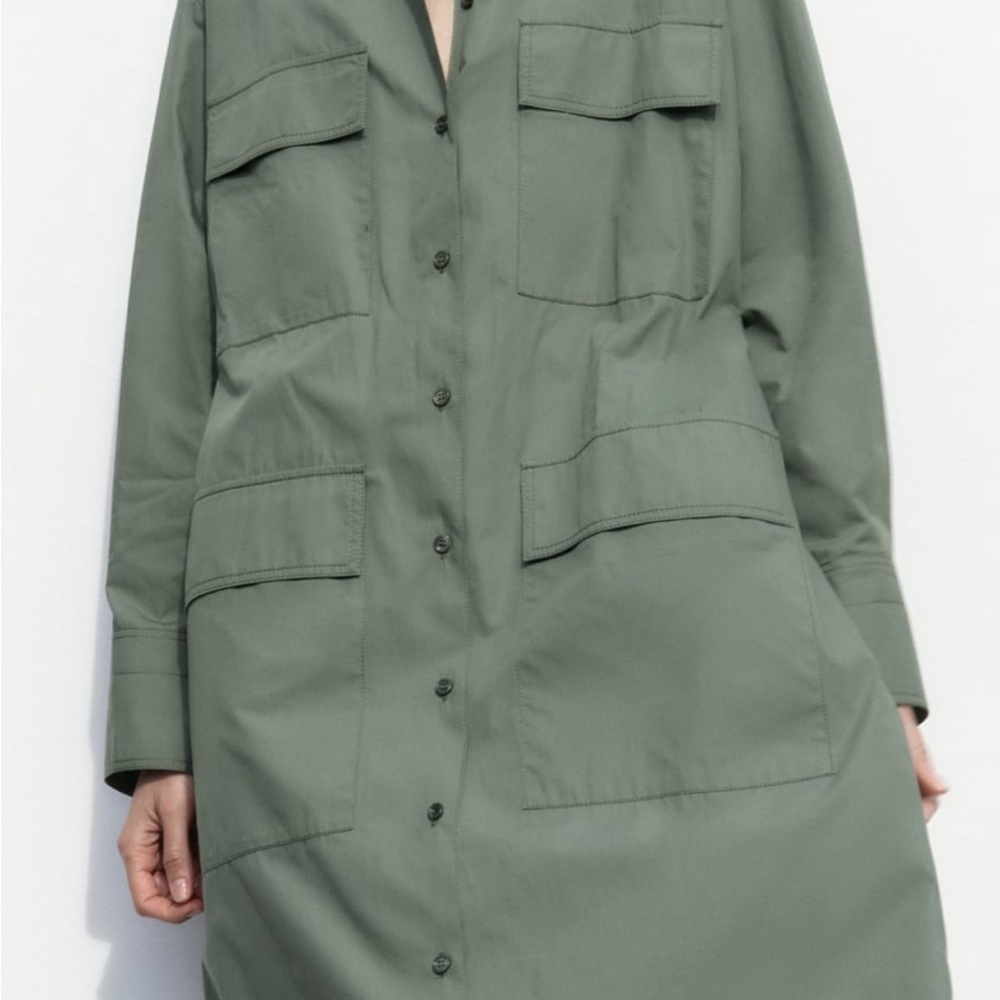 Zara MULTI-POSITIONAL SHIRDRESS - Picture 3 of 8